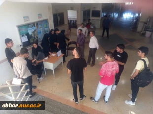 برپایی ایستگاه سلامت و پایش فشار خون در آموزشکده ملی مهارت ابهر همزمان با گرامیداشت اولین سالگرد شهدای خدمت
 2